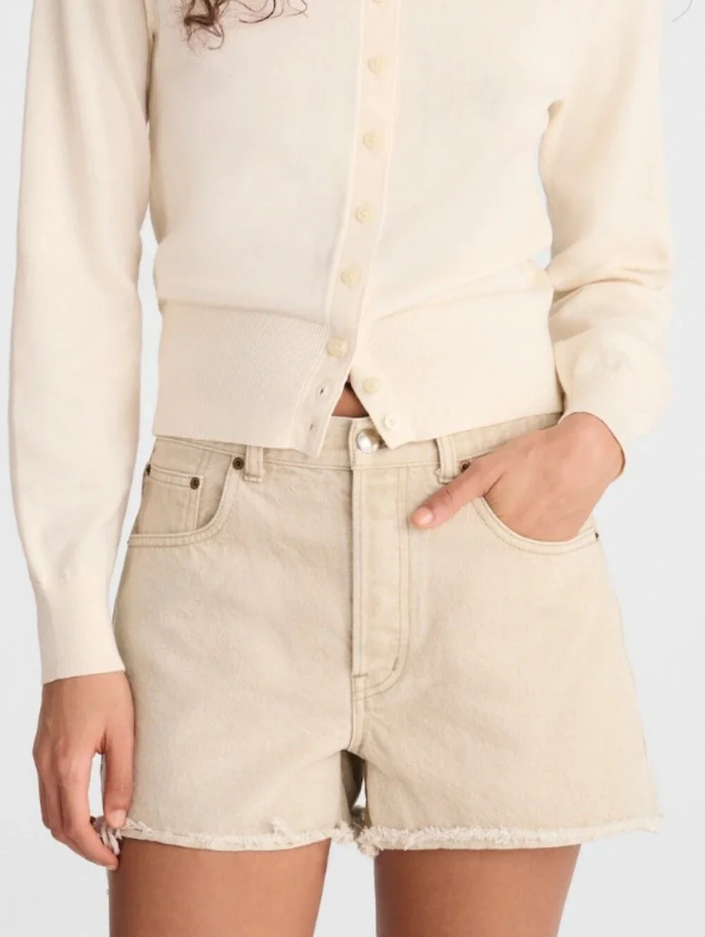 NEW Madewell The Essex Baggy Short Faded Khaki Size 27